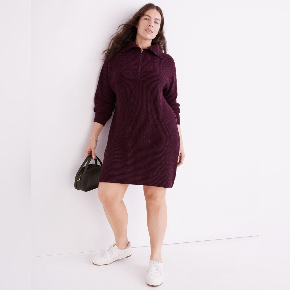 Madewell Half Zip Sweater Dress